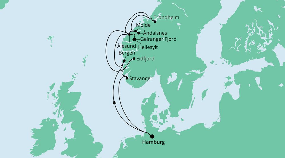 Norwegens Fjorde mit der AidaSol